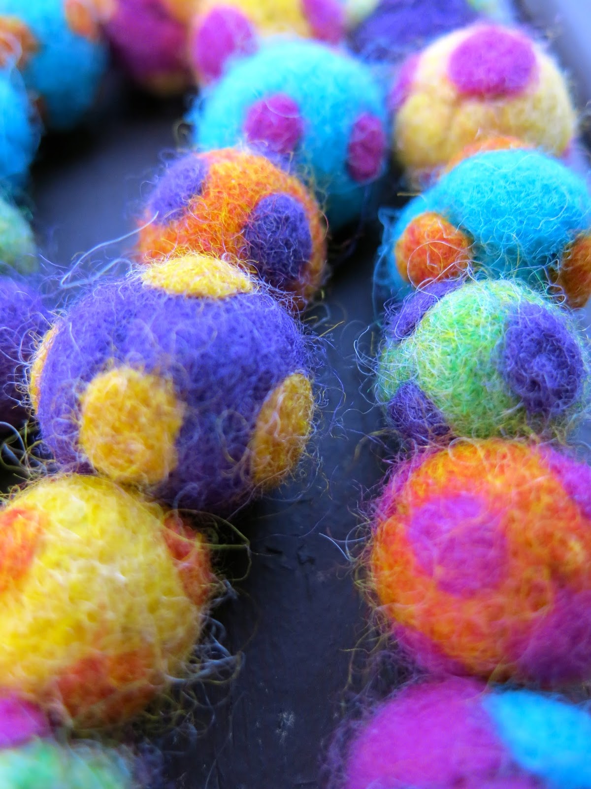 Cassie Stephens DIY Felted Bead Necklace