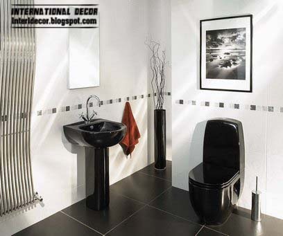 black floor tiles for bathroom and toilet,black bathroom sets