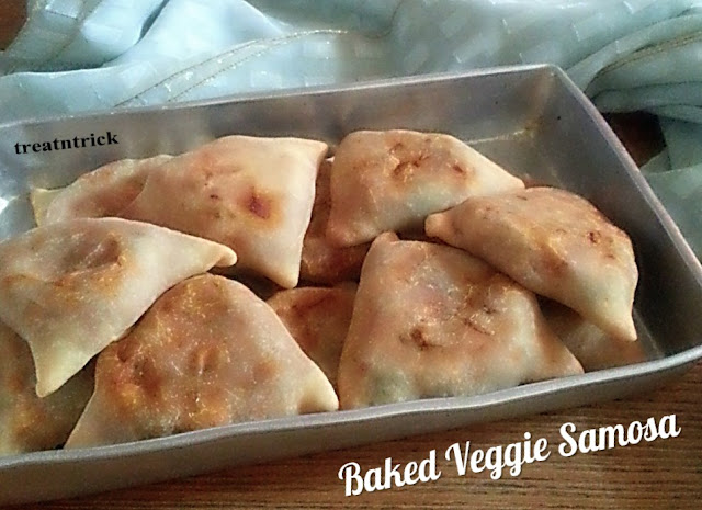 Baked Veggie Samosa Recipe  @ treatntrick.blogspot.com 