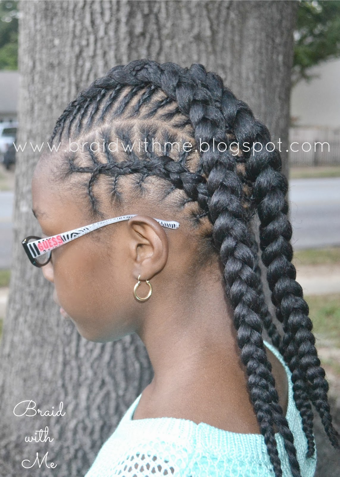 Braided Hairstyles For Little Girls With Beads Natural Hairstyle for Kids: Fish Bone Cornrows