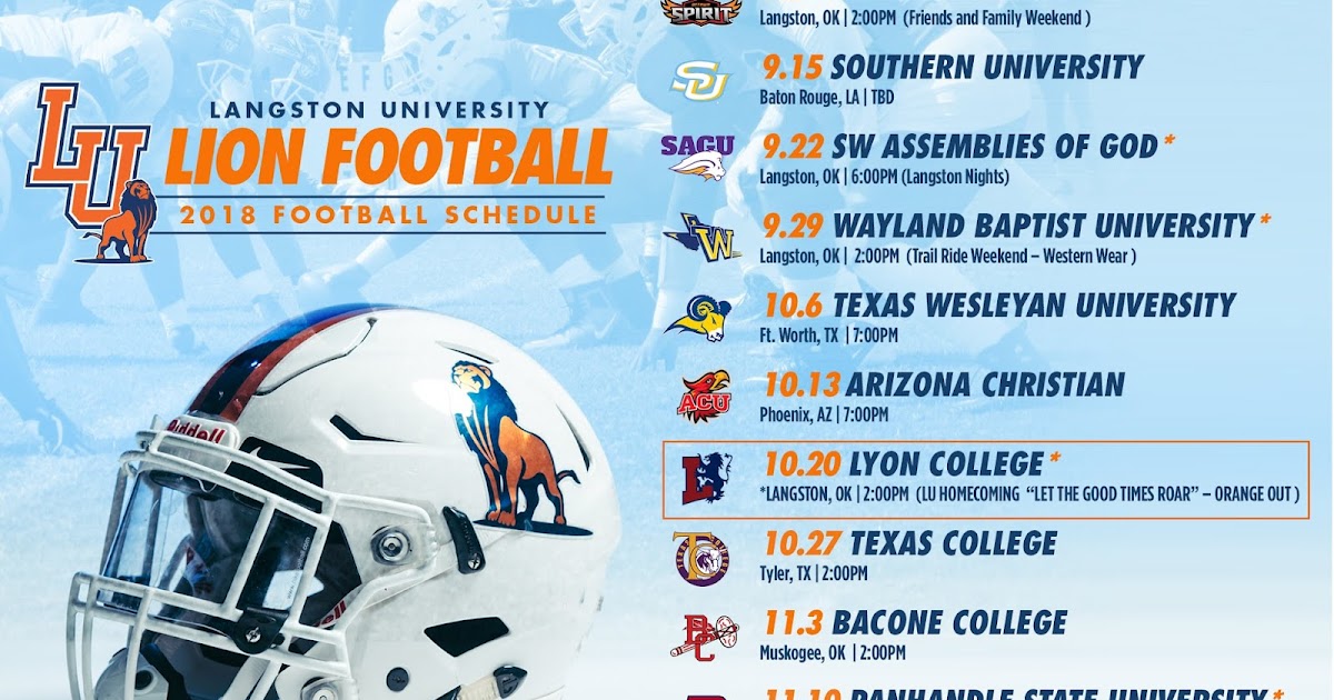 MEAC/SWAC SPORTS MAIN STREET™ Langston University Football Finalizes