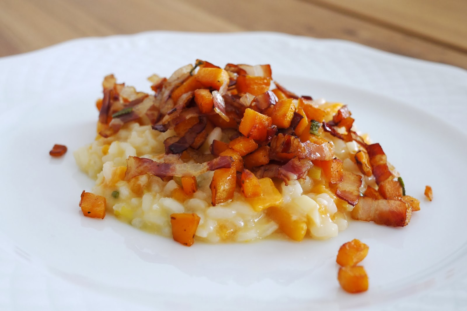 Alles außer Arbeit: Risotto mit Speck, Süßkartoffel und Salbei