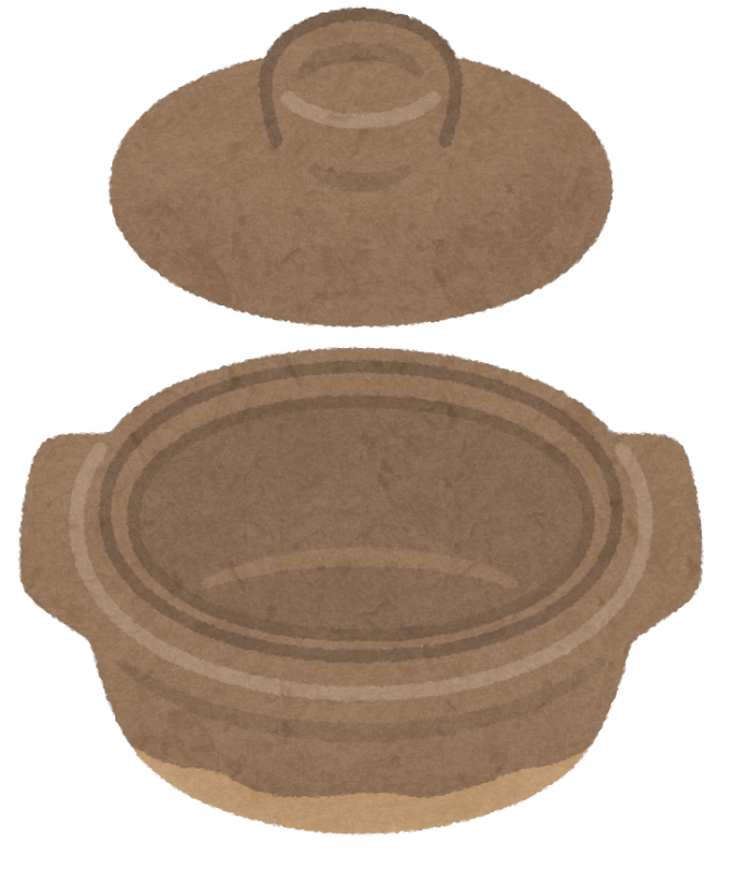 土鍋のイラスト 鍋と蓋 かわいいフリー素材集 いらすとや