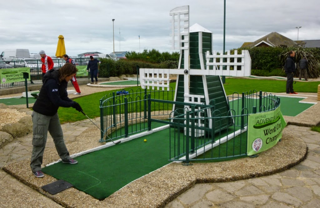 Emily Gottfried playing the Windmill hole at the 2014 World Crazy Golf Championships in Hastings Emily Gottfried playing the Windmill hole at the 2014 World Crazy Golf Championships in Hastings