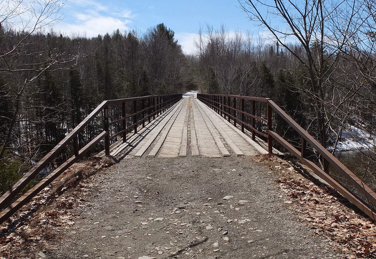 Hiking in Maine with Kelley 4/15/15 Newport DoverFoxcroft RailTrail