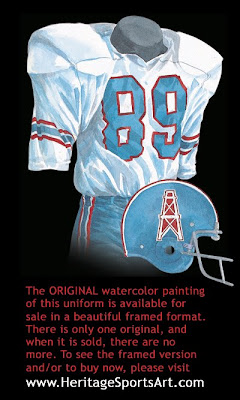 Houston Oilers 1973 uniform - Tennessee Titans 1973 uniform