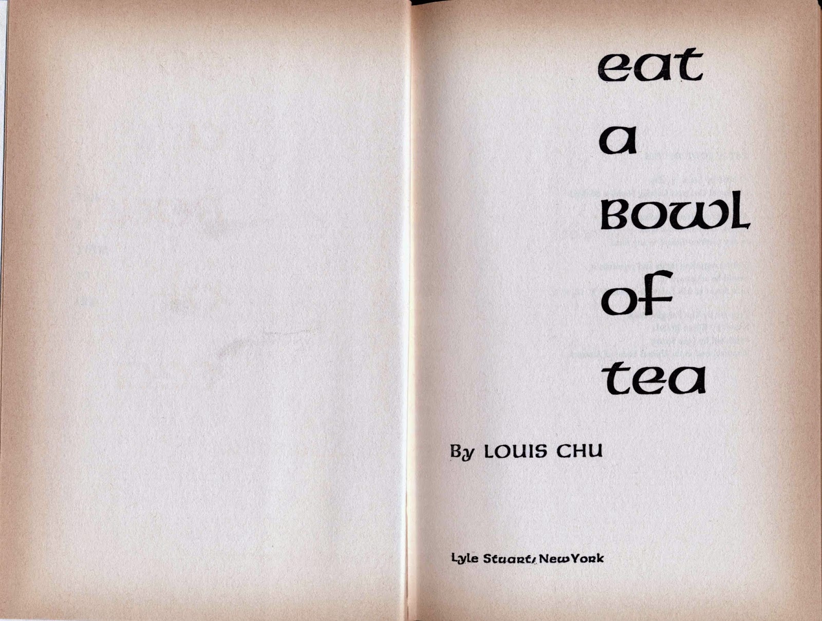 Chinese American Eyes Louis Chu’s Eat a Bowl of Tea