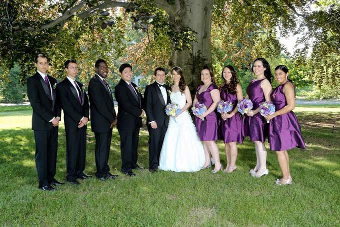 Purple and Blue Massachusetts Wedding: Adriana & Steve