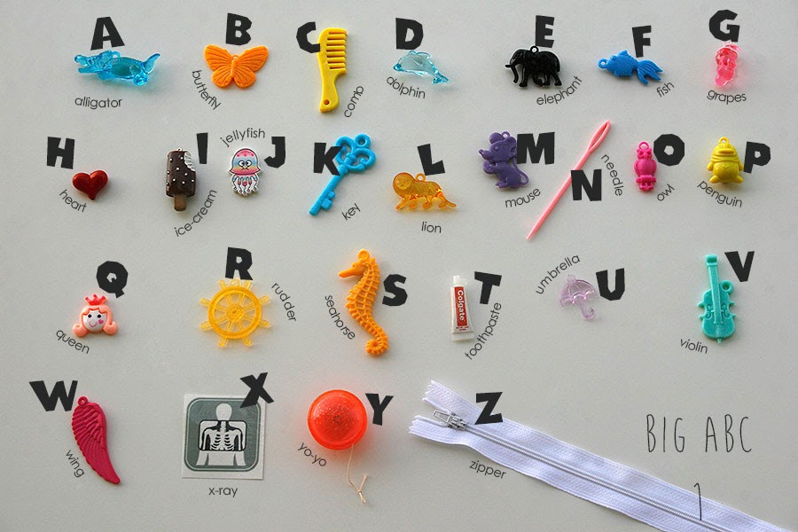 Language objects for montessori alphabet box by TomToy