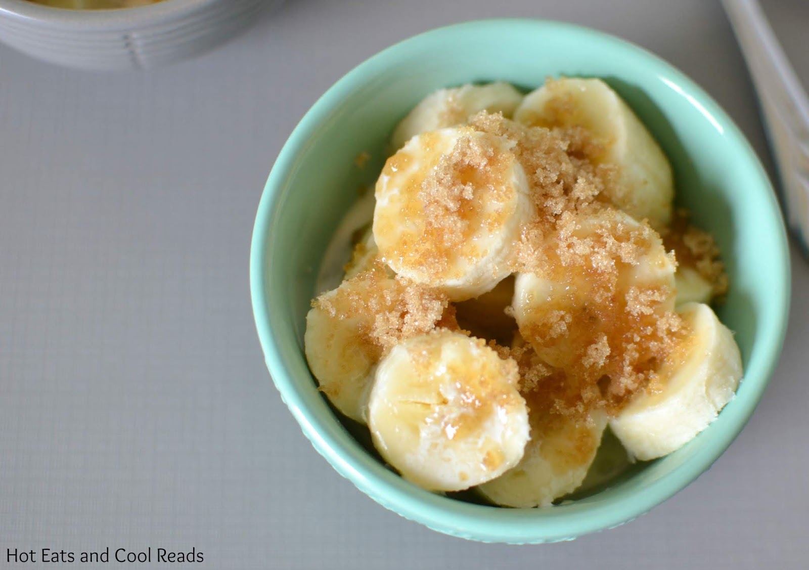 Brown Sugar Bananas and Cream Recipe from Hot Eats and Cool Reads! This sweet treat is ready in minutes and is great for breakfast or as a dessert!