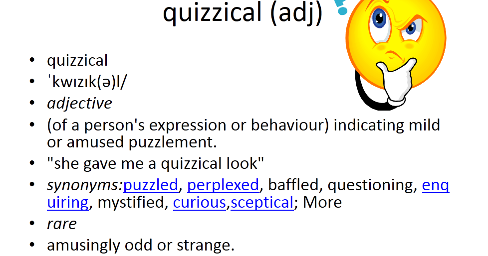 picture vocabulary quizzical