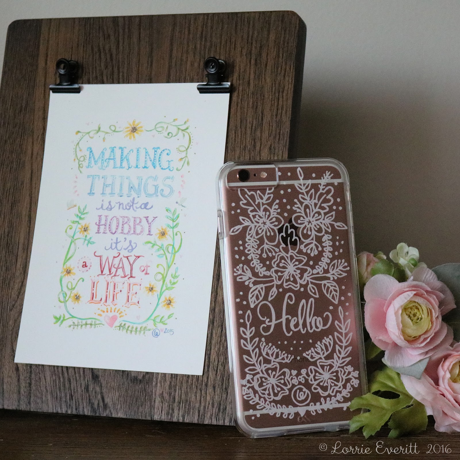Lorrie Everitt Studio personalize your clear phone case using sharpie