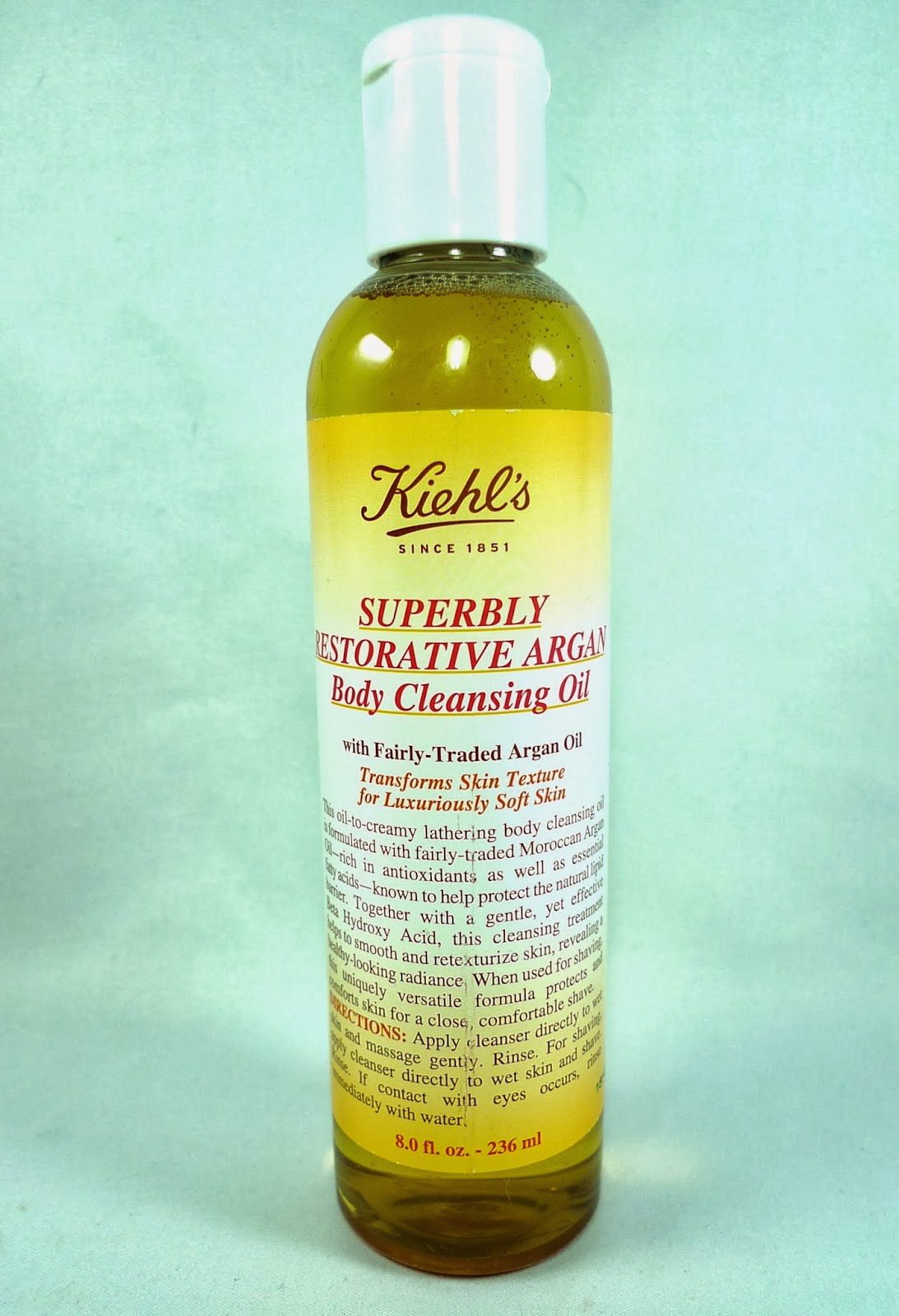 Kiehl's Superbly Restorative Argan Body Cleansing Oil Review