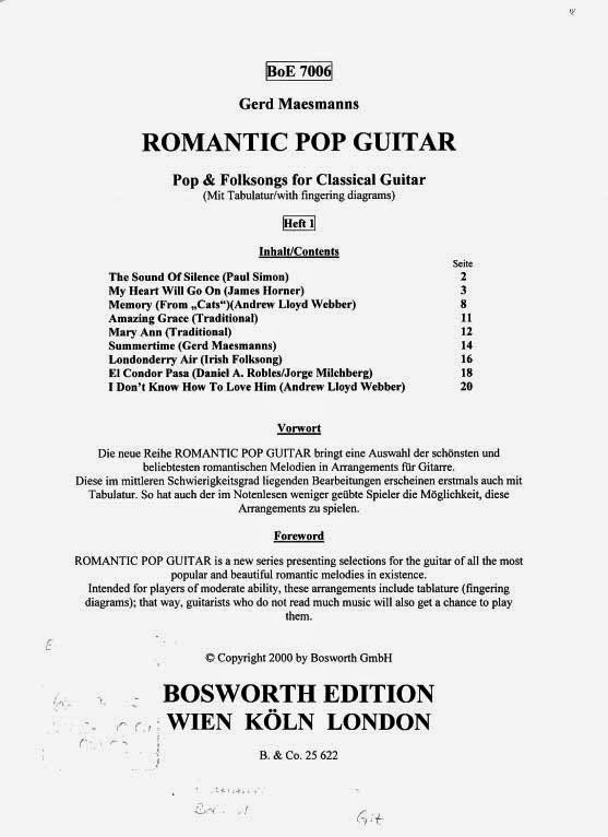 classical guitar Sheet Music Collection For Guitar