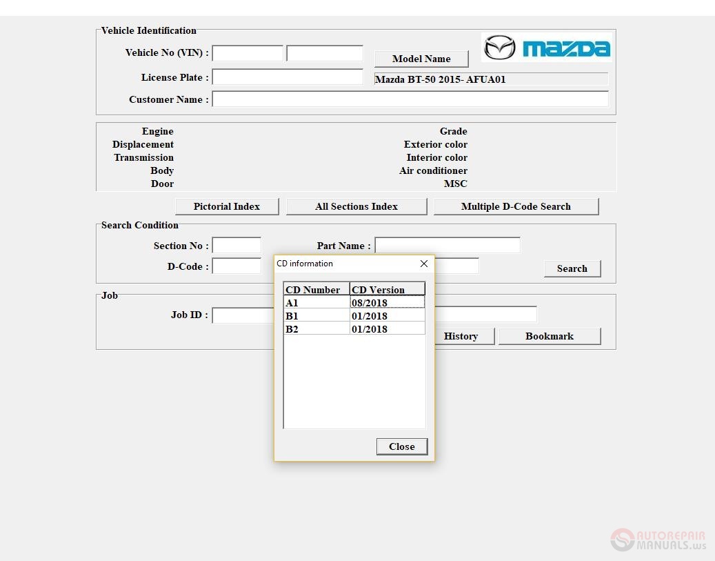 FreeAutoEpcService: Mazda EPC II [08.2018] Full Download + Instruction