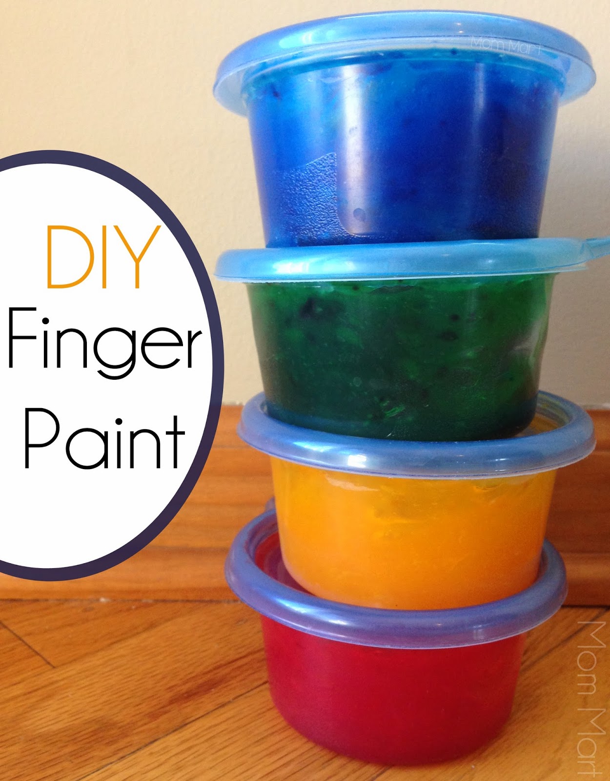 DIY Homemade Finger Paint #Recipe #DIY #Homemade #Tutorial #CraftsForKids