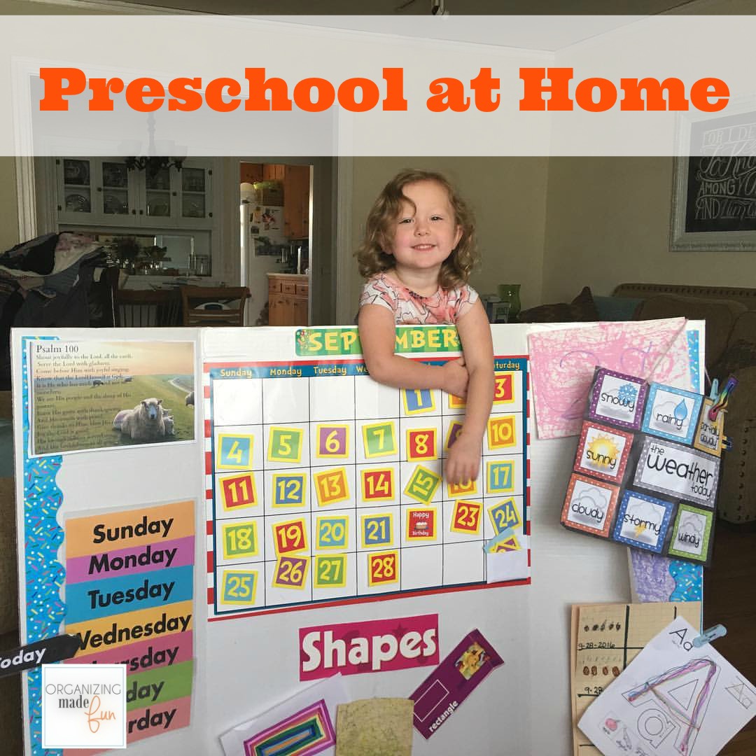 Preschool At Home and September's Wrap Up Organizing Made Fun