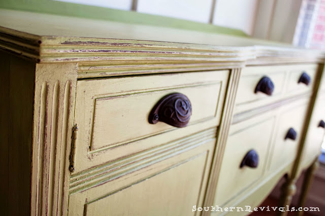 Southern Revivals | Painted Furniture: Updating A Vintage Buffet with a Pop of Color Southern Revivals | Painted Furniture: Updating A Vintage Buffet with a Pop of Color