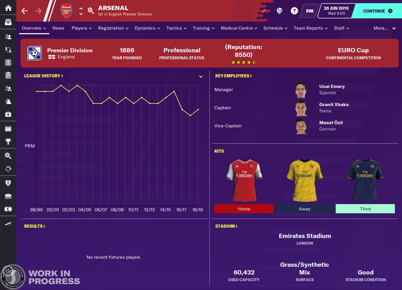 Football Manager 2020 Team Screen