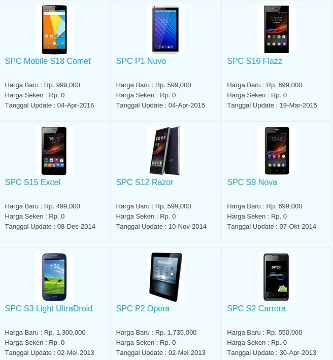 Harga Hp Terbaru SPC Agustus 2016 Harga Hp Terbaru SPC Agustus 2016