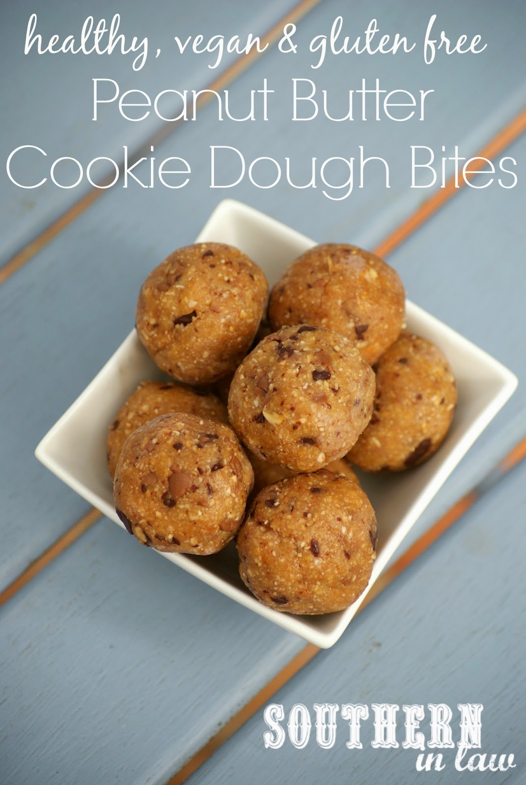 Healthy Vegan Peanut Butter Cookie Dough Balls Recipe - Sugar free, gluten free, egg free, raw, vegan