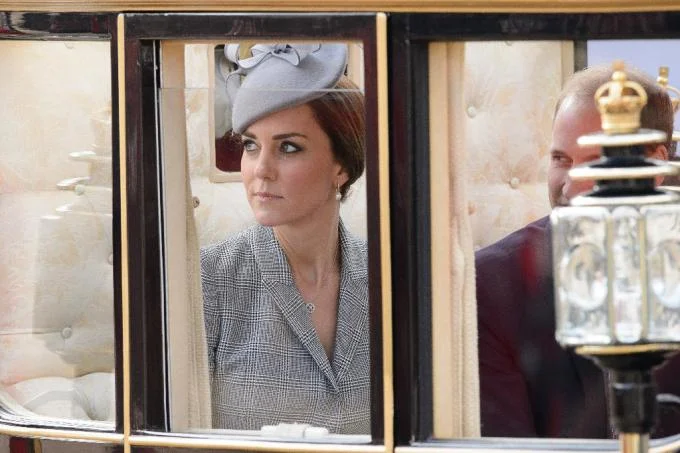 Catherine, Duchess of Cambridge arrives at Buckingham Palace