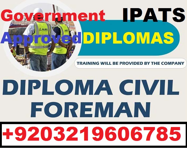 1 year and 2 year Punjab Government approved Diploma in any trade O3O3-553O865