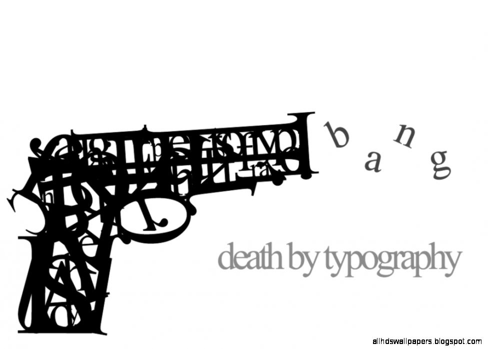 Gun Typography HD Wallpaper