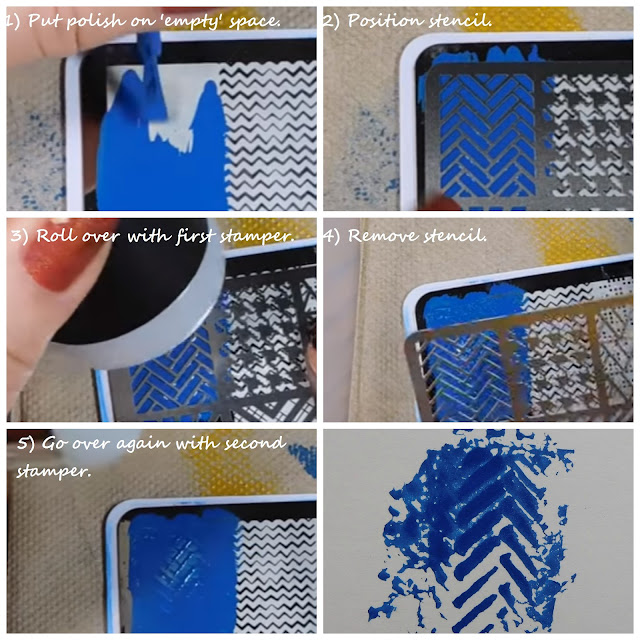 Second-pull technique with Messy Mansion's stencil kit