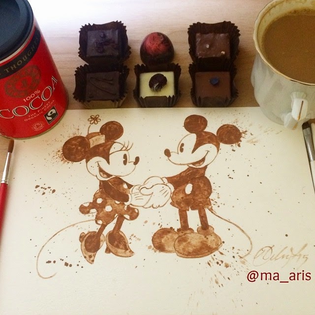 12-Mickey-Mouse-and-Minnie-Mouse-Maria-A-Aristidou-Pop-Culture-Painted-with-Coffee-www-designstack-co