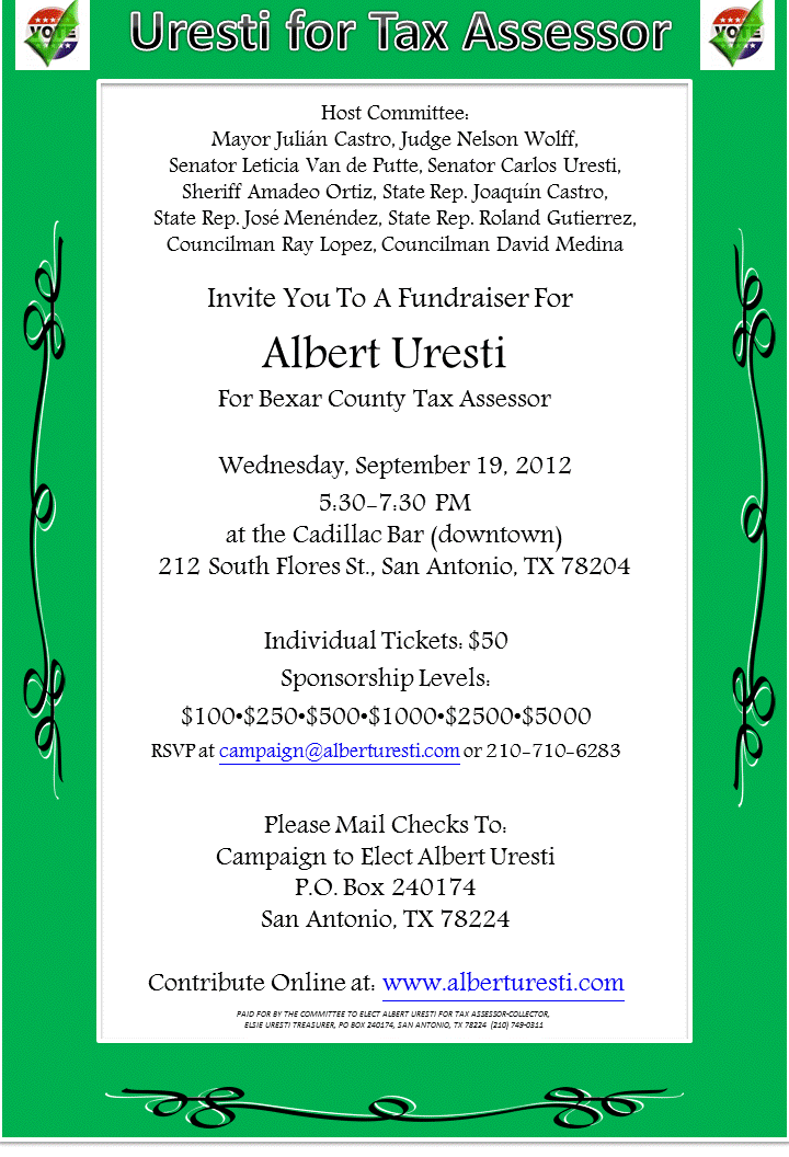 Walker Report Shedding Light on Bexar County Fundraiser for Albert