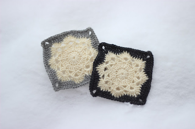 crocheted snowflake granny square virkattu lumihiutale isoäidinneliö ohje khadin lankalabyrintti
