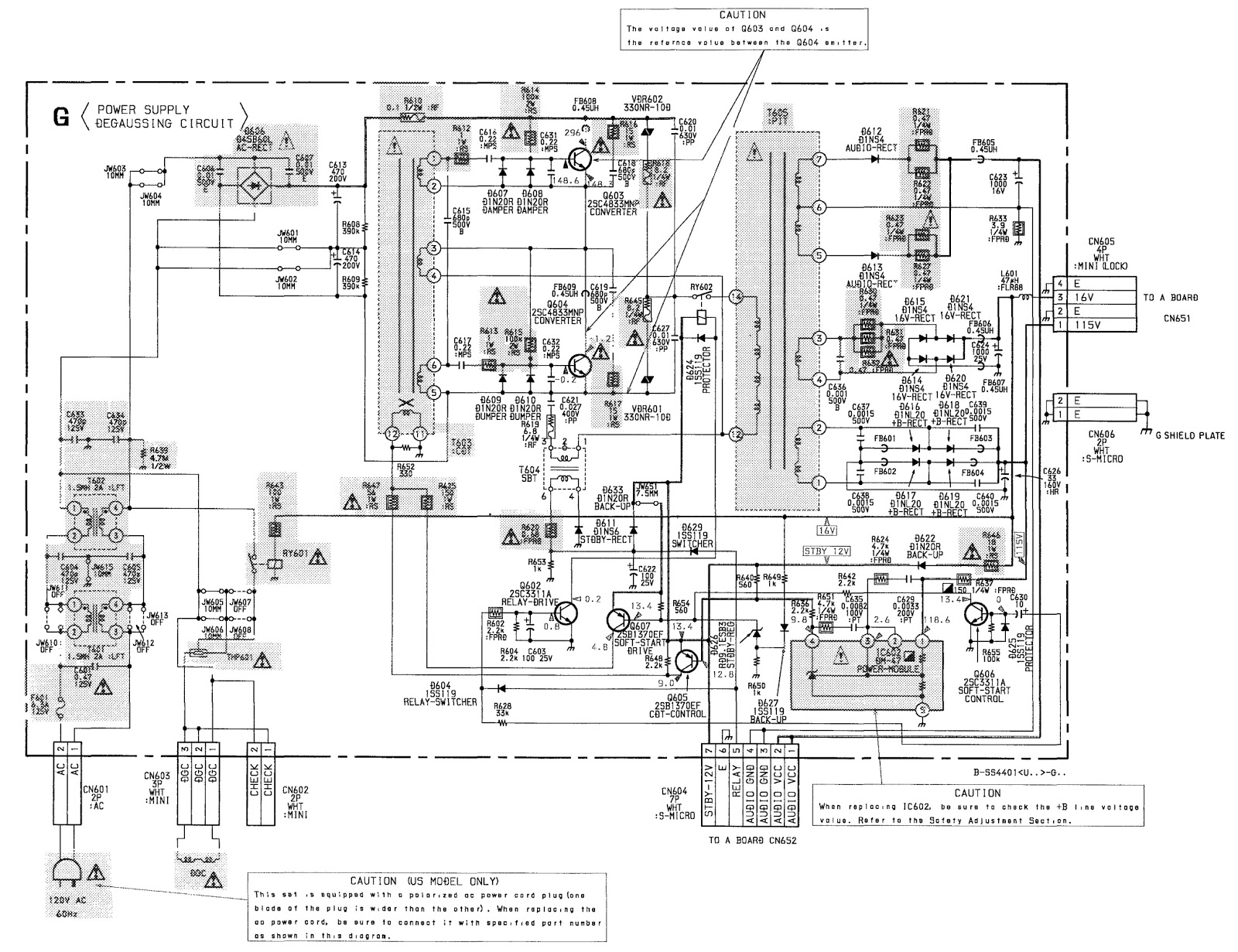 Schematic Diagrams: Sony KV20TS50 - Trinitron TV Circuit Diagram