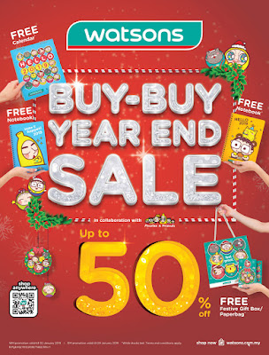 WATSONS WELCOMES YEAR-END WITH ‘BUY BUY’ SALES OF UP TO 50% WATSONS MEMBERS REWARDED WITH YEAR-END BARGAIN SALES WITH A CHANCE TO WIN TRAVEL PACKAGES TO ASEAN DESTINATION.