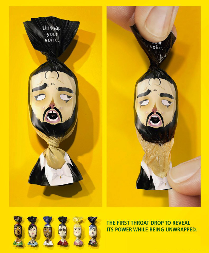 award-winning print campaign ricola