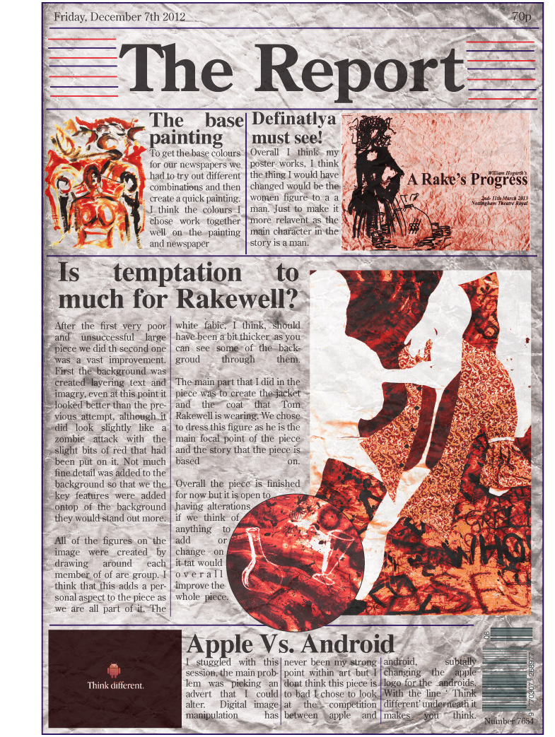 ChloeRoche Finished newspaper cover