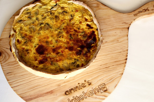 Quiche fit de cogumelos, bacon e cebola Quiche fit de cogumelos, bacon e cebola