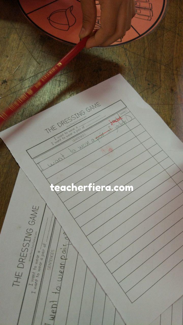 THE DRESSING GAME YEAR 2 UNIT 7