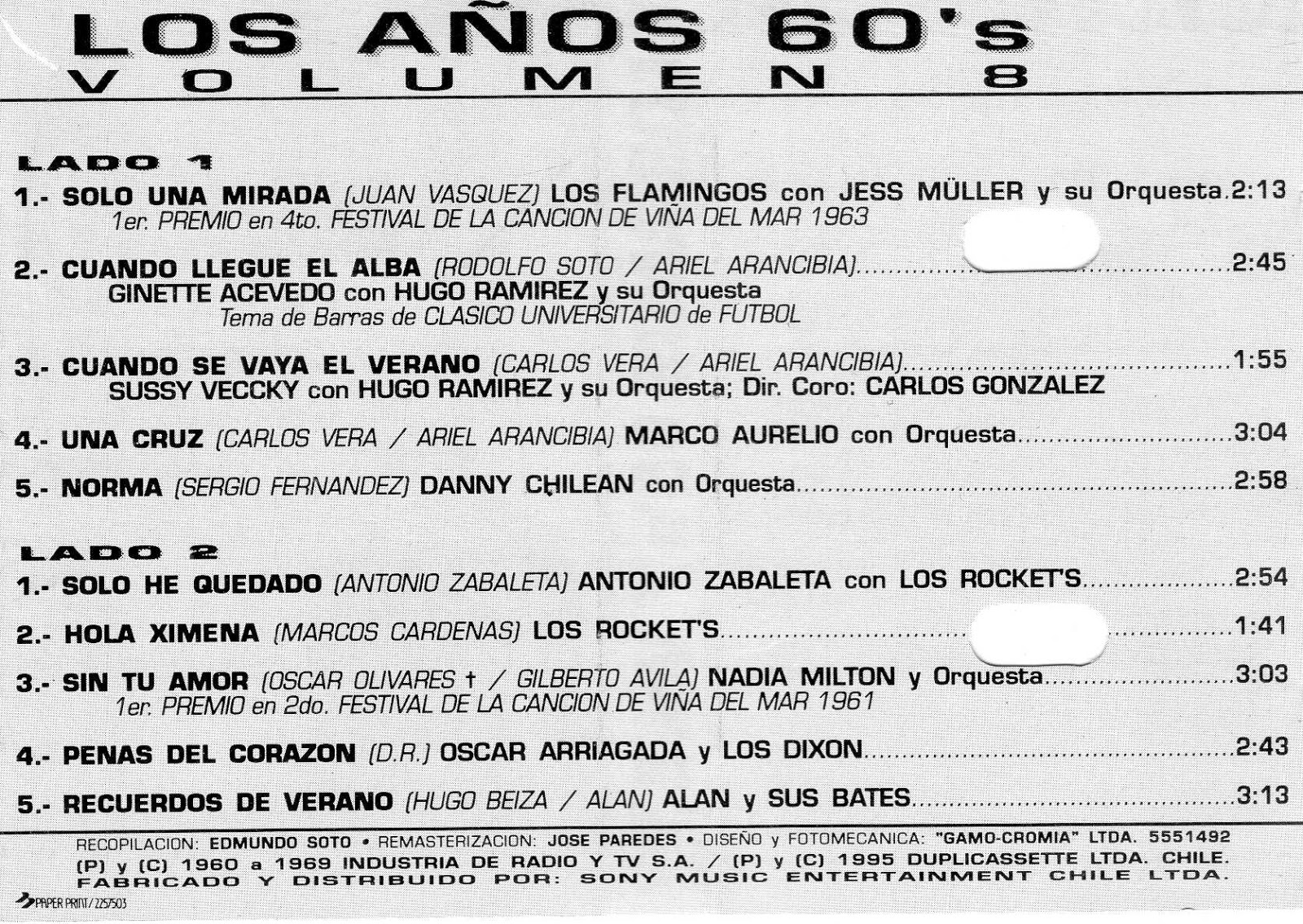 Compilados Oldies LOS AÑOS 60´S VOL.8