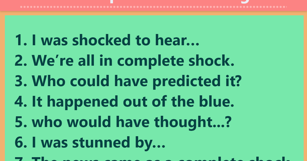 Expressing Shock in English Hello English