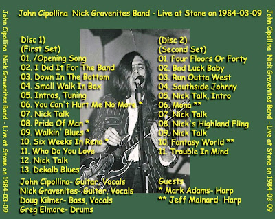 VENENOS DO ROCK John Cipollina & Nick Gravenites Band Live at Stone