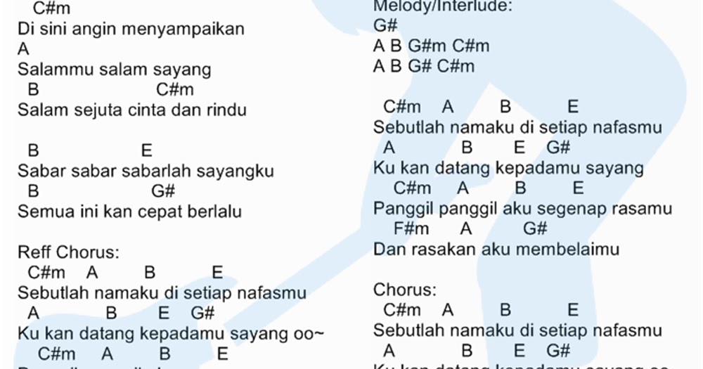 Chord Jpeg Chord Lirik Lagu Wali Salam Rindu