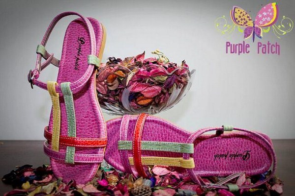Ladies Eid Footwear in Purple Patch