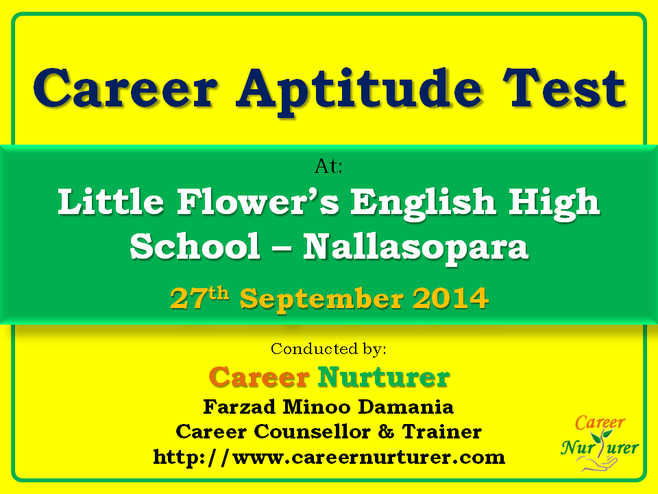 Career Counselling Aptitude Test Centre Career Guidance Career Nurturer September 2014