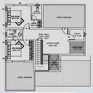 A1 villa Ground floor plan