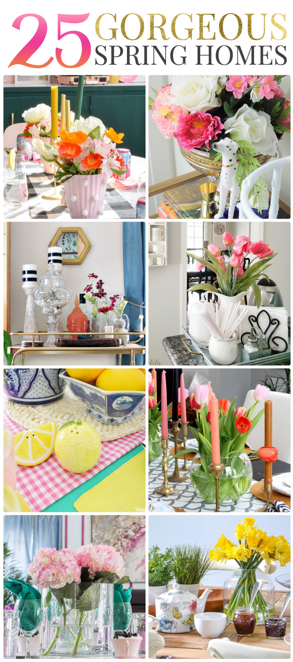 25 gorgeous spring home tours filled with home decor and interior design ideas and inspiration for every room of your home.
