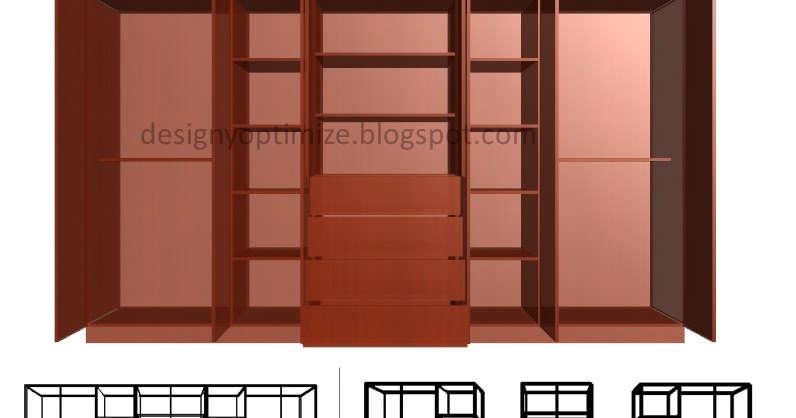 Diseño De Muebles Madera: Fabricación de Closet 3.5 metros | Planos
