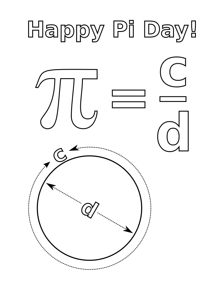 Spacefem Coloring Pages For Pi Day Spacefem Coloring Pages For Pi Day