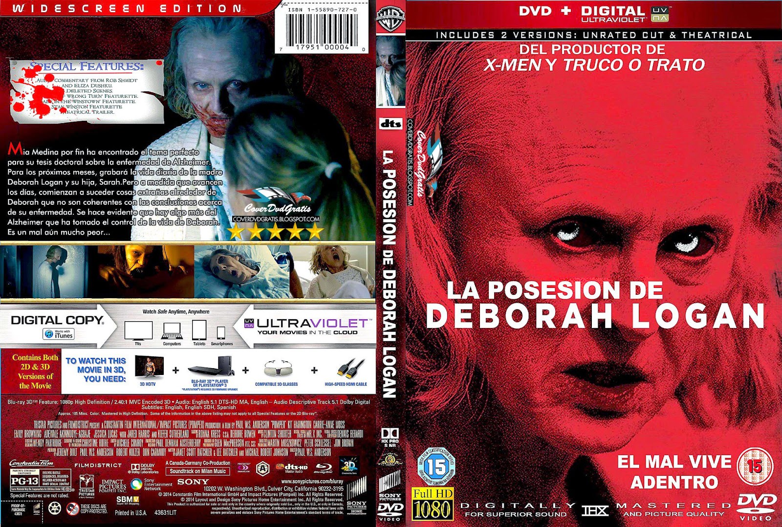 La Posesion De Deborah Logan 2014 COVER DVD Archivos