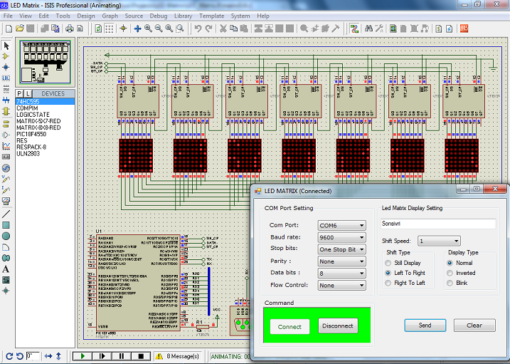 PIC Controller LED Matrix Display - Embedded Laboratory